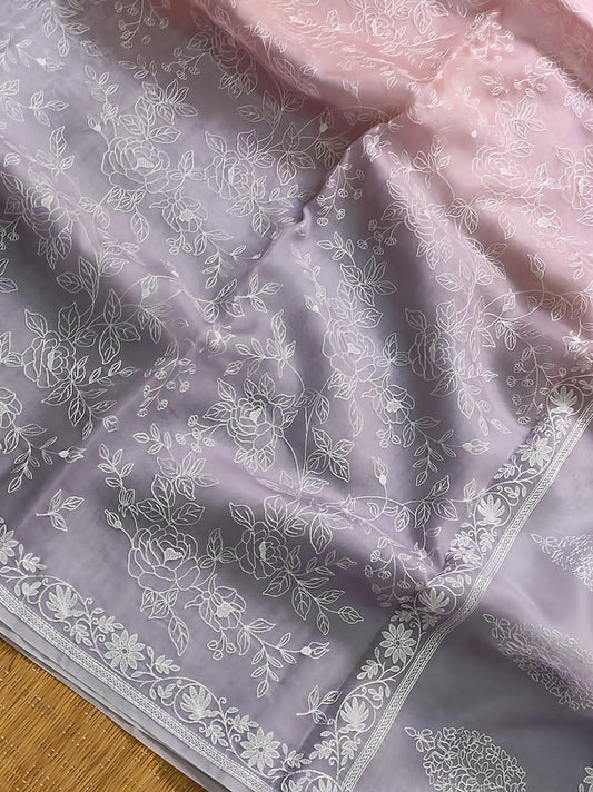 Ruchika organza Chikankari saree - Saffronfashionindia