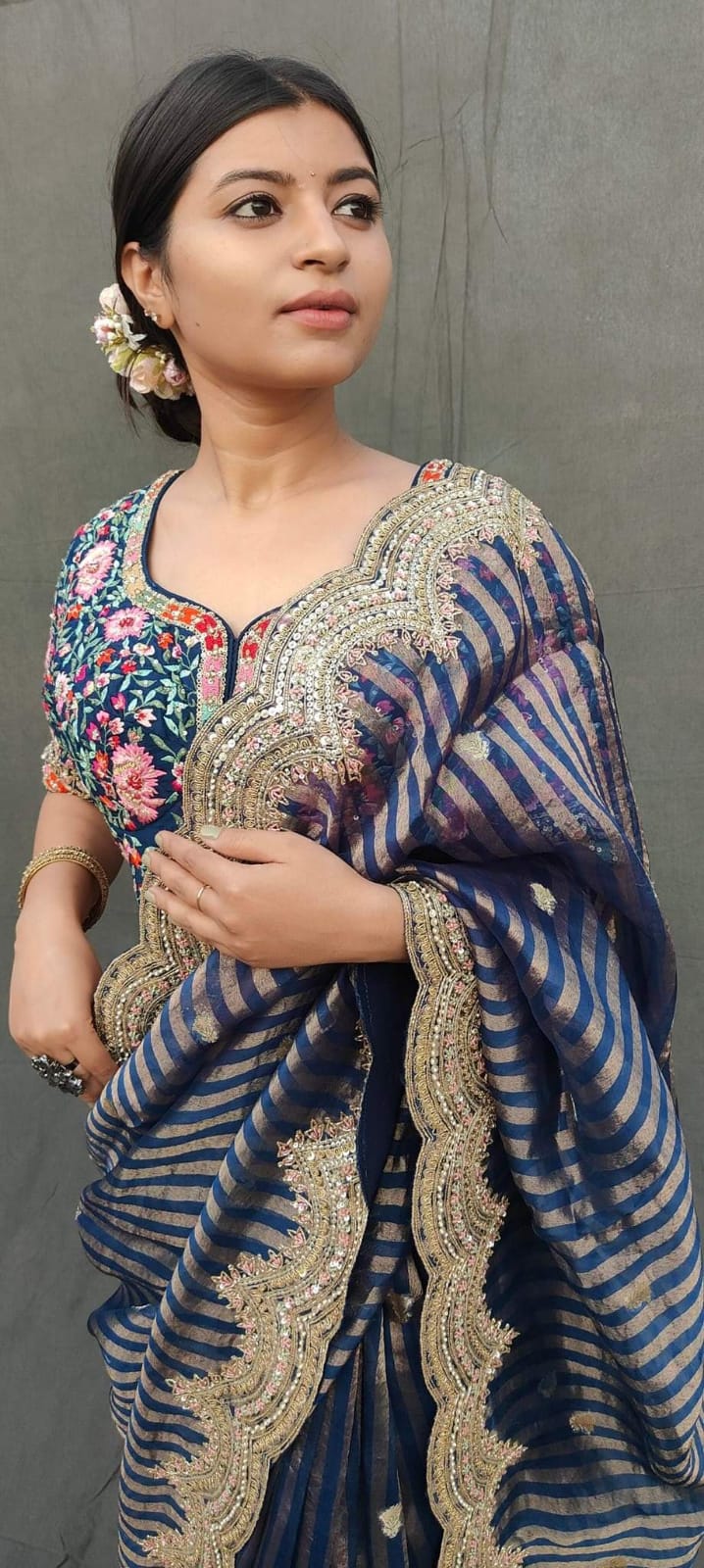 Arizona handloom  kora saree - Saffronfashionindia