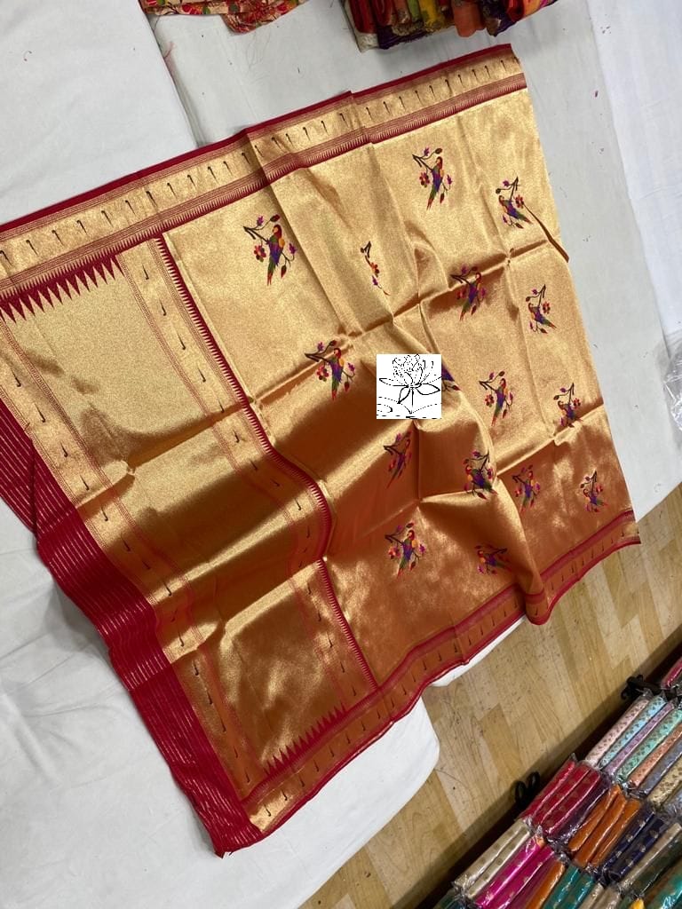 Muniya inspired paithani dupatta - Saffronfashionindia