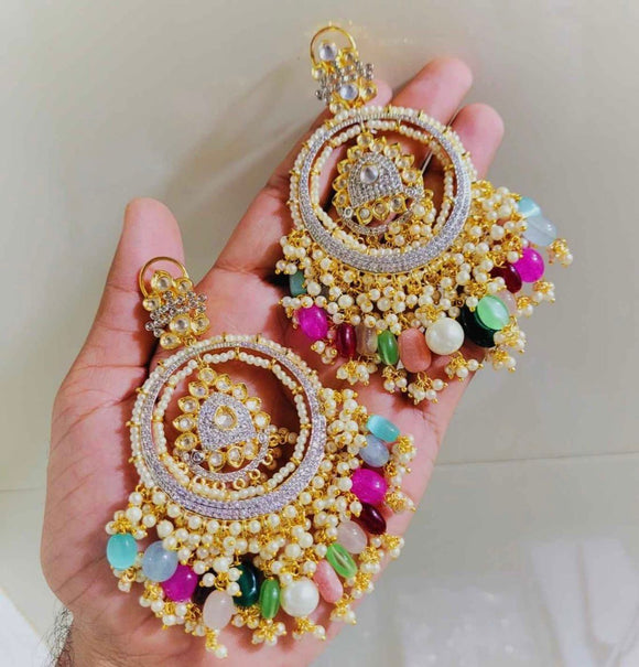 Chaandbaali inspired earrings