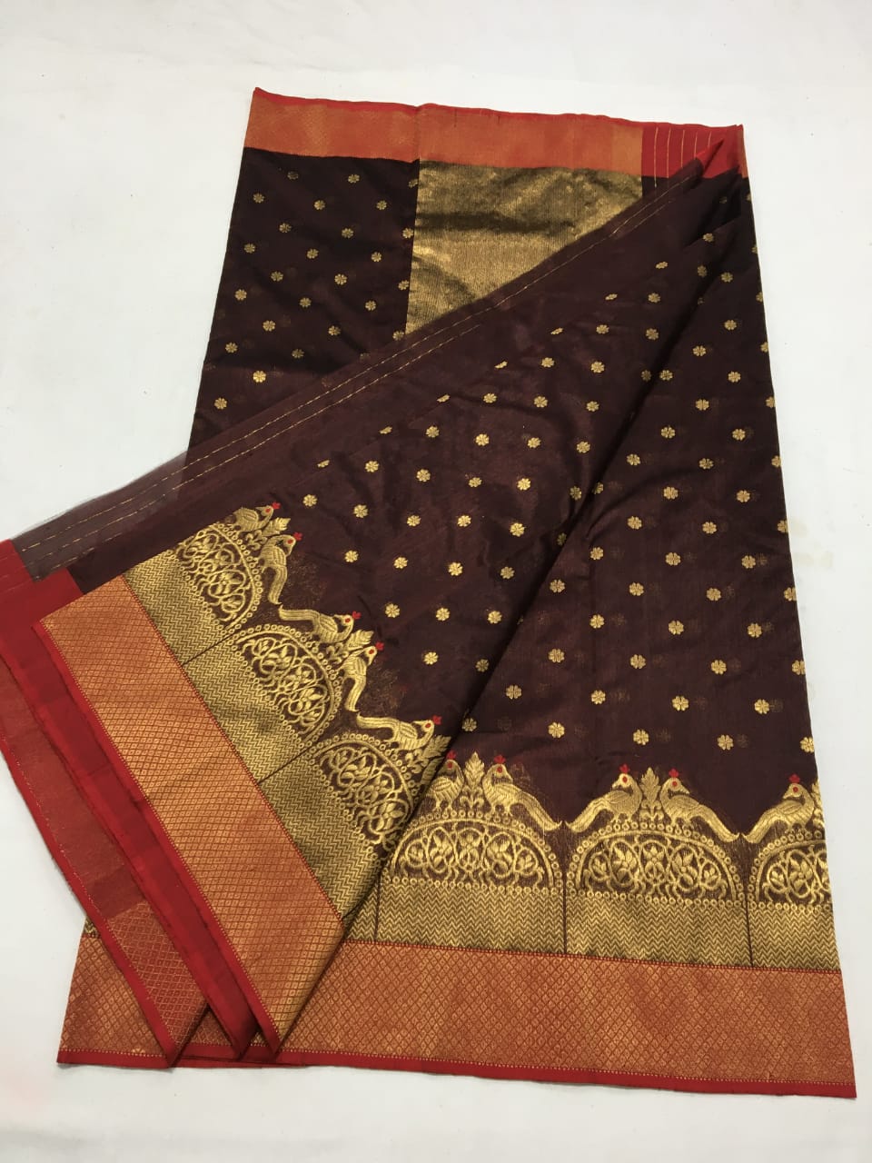 Noorjaha pattu Chanderi saree - Saffronfashionindia