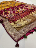 Traditional wedding gajji silk saree