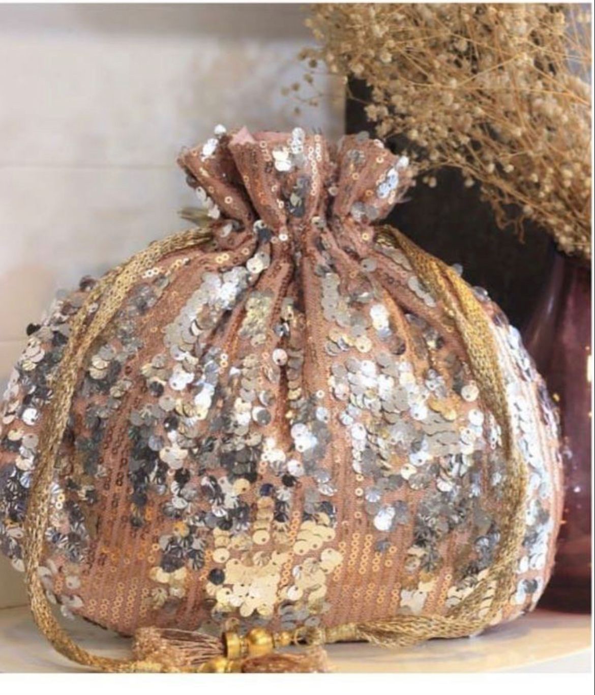 Vanerà sequins potli - Saffronfashionindia