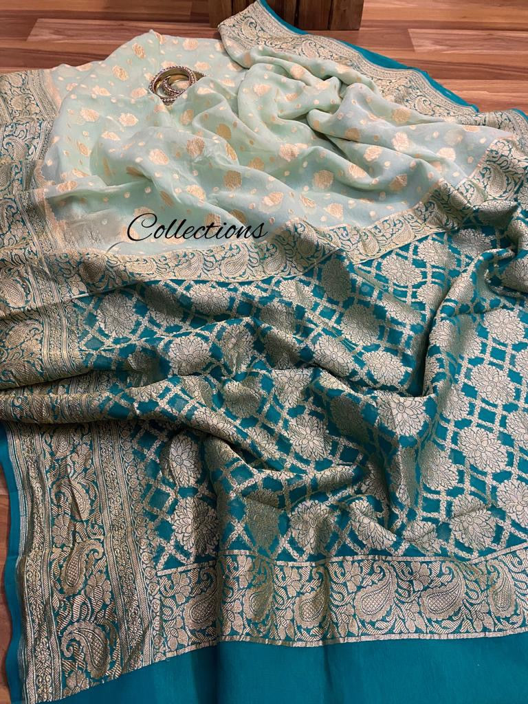 Wahida handwoven Banarsi saree - Saffronfashionindia