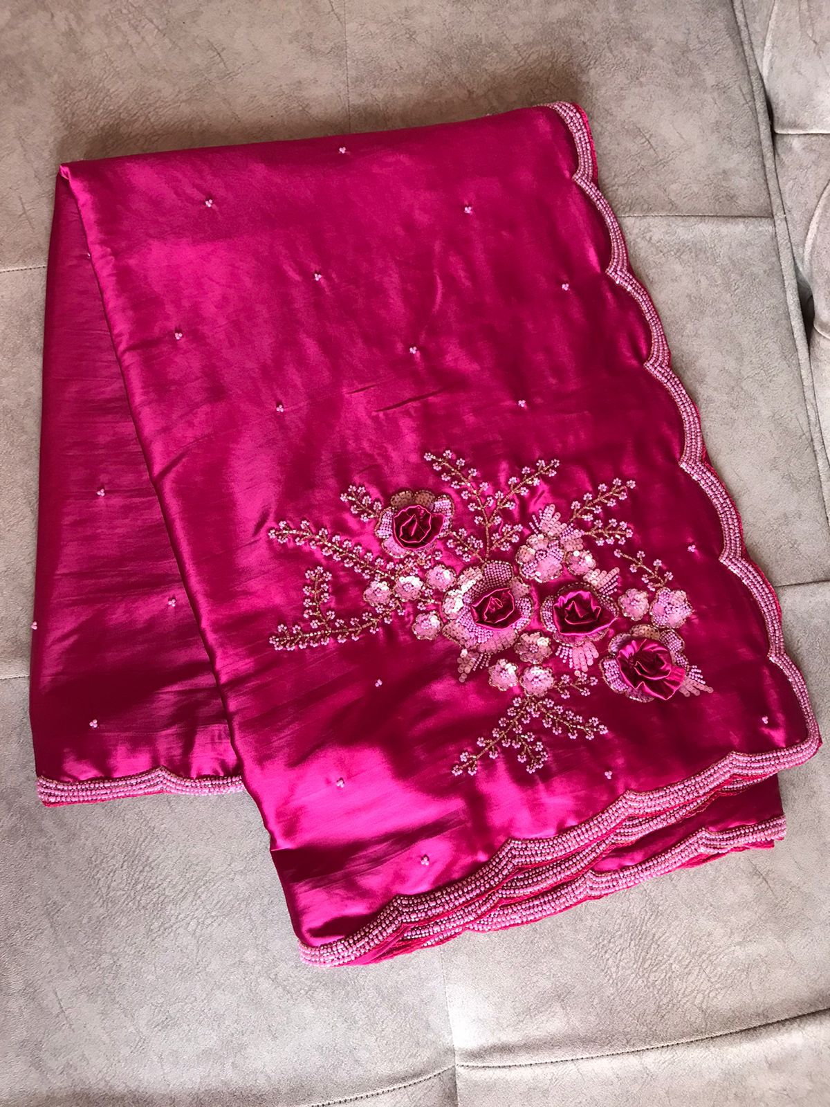 Mavisha satin saree - Saffronfashionindia