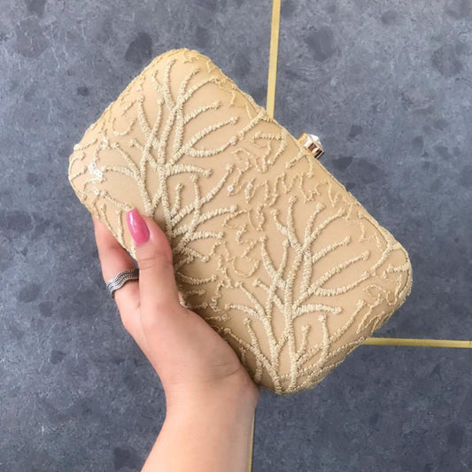 Chickankari clutch - Saffronfashionindia