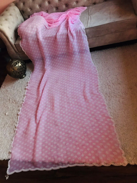 Girlish pink beautiful saree - Saffronfashionindia