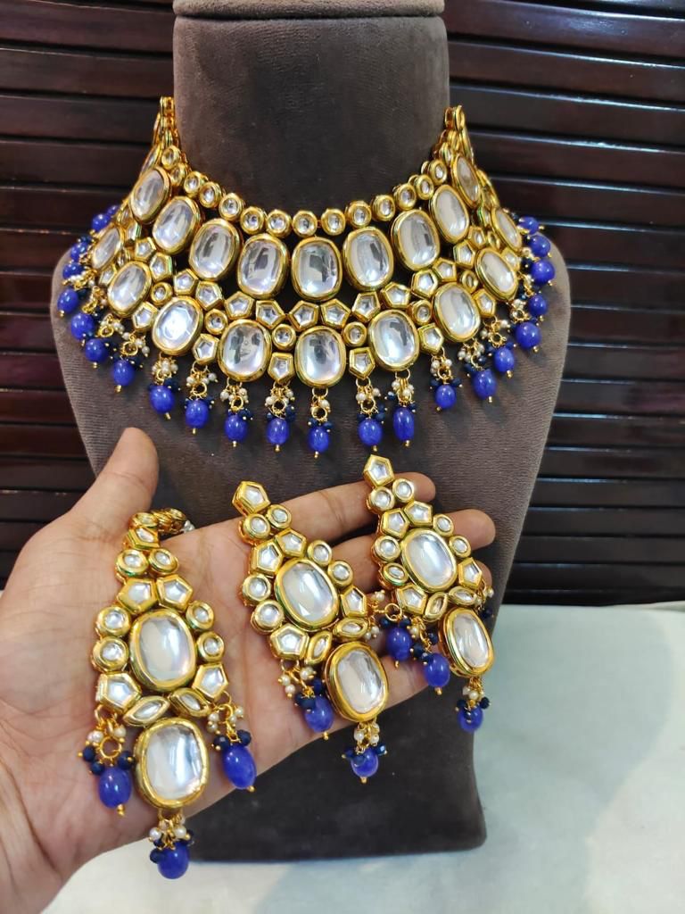 Beaded choker set - Saffronfashionindia