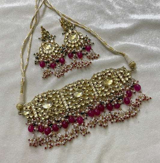 Reddina choker set - Saffronfashionindia