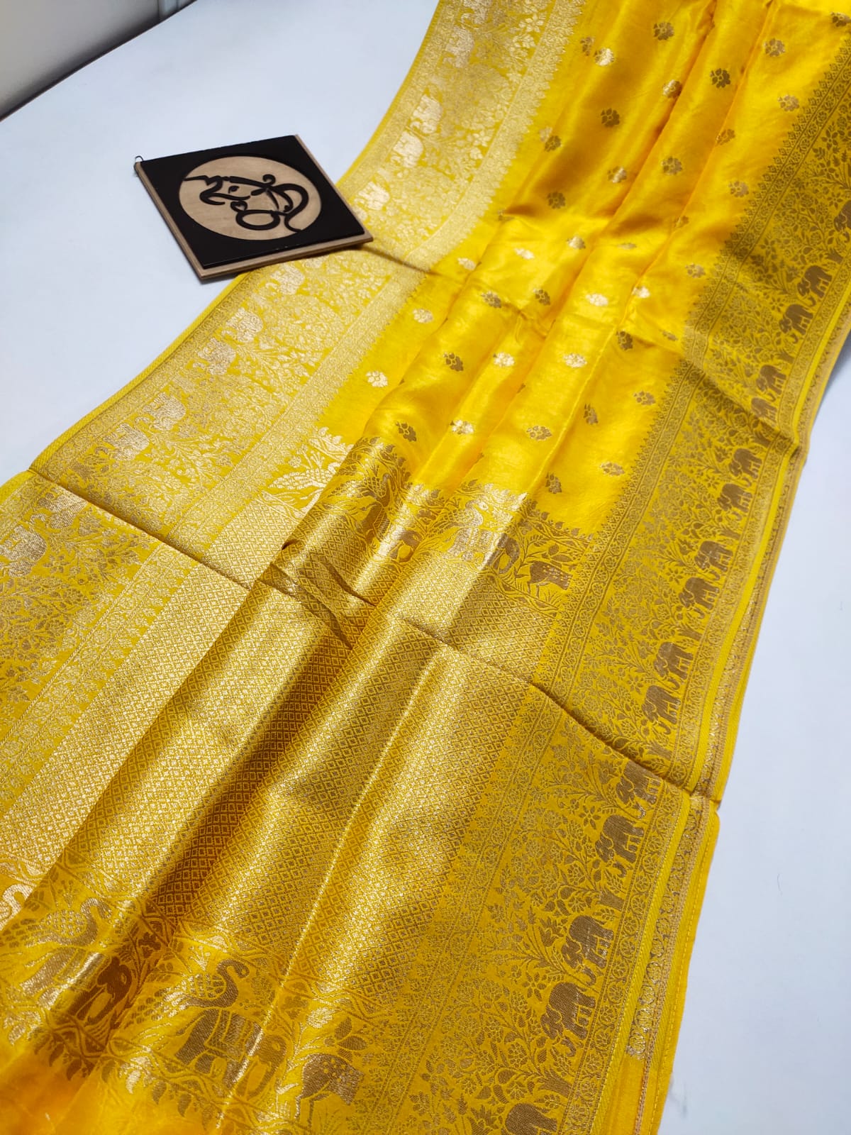 Anirudha moonga banarsi saree - Saffronfashionindia