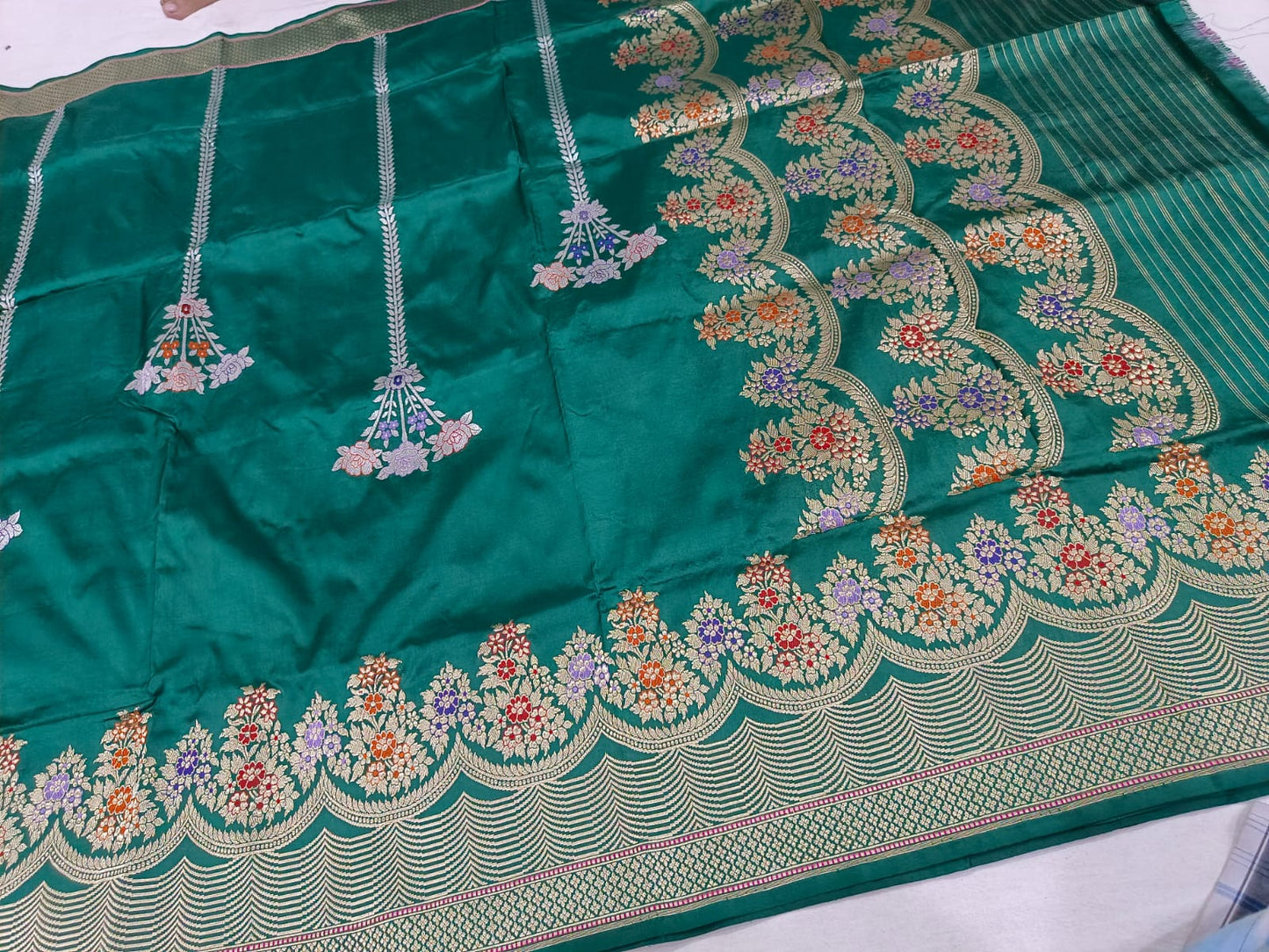 Reema banarsi silk kadhuwa saree - Saffronfashionindia