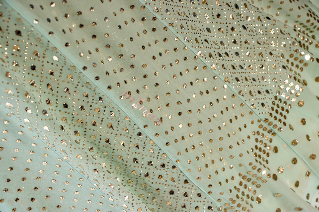 Jamdani Anarkali suit - Saffronfashionindia