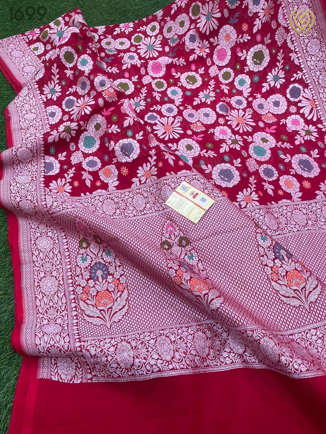 Shainaz gorgette tilfi saree - Saffronfashionindia