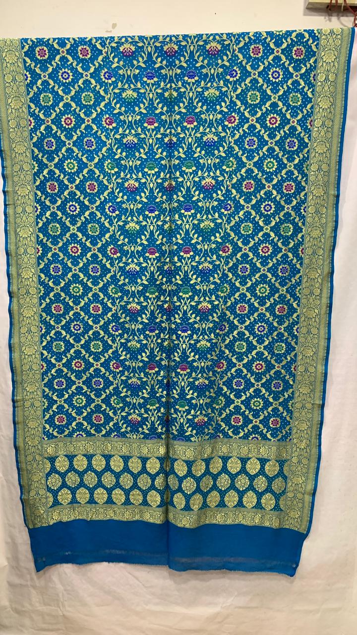 Mysore banarsi dupatta - Saffronfashionindia
