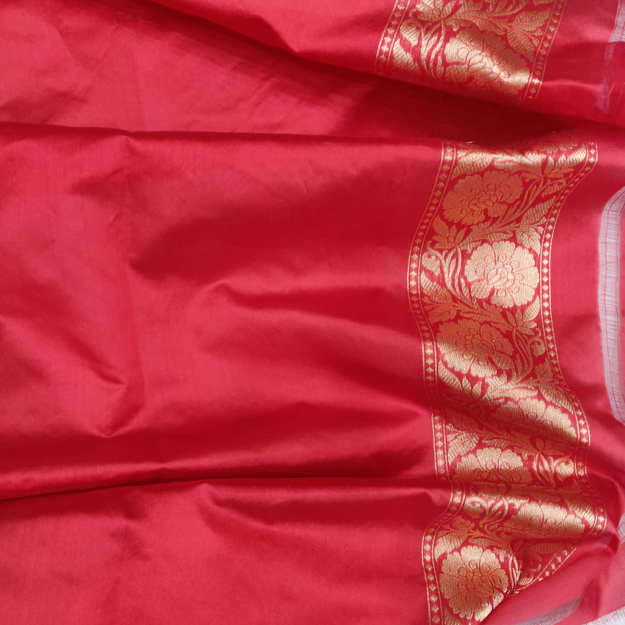 Marjhani handwoven kora saree - Saffronfashionindia