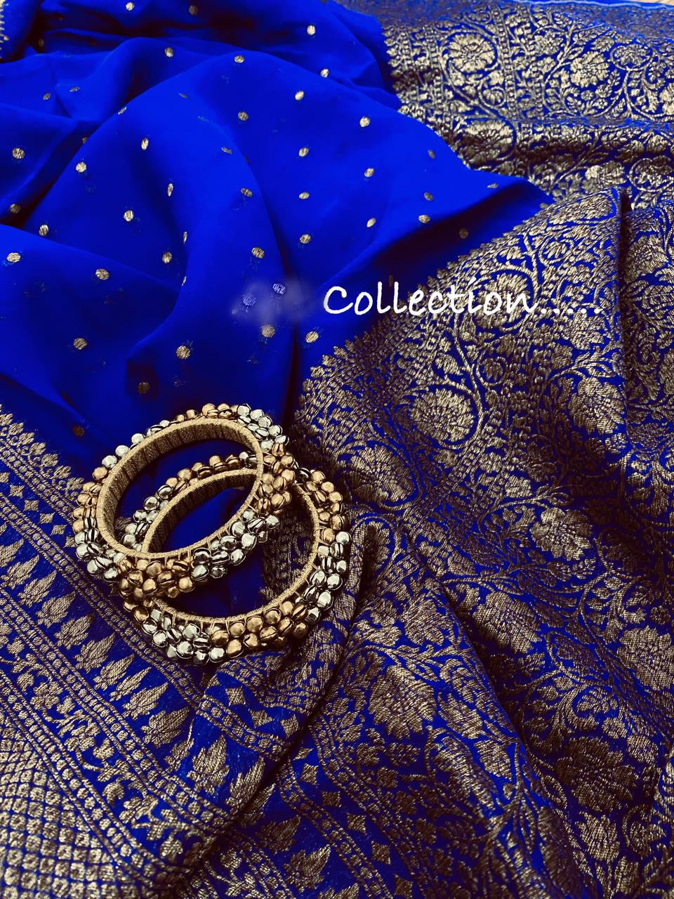 Antique zari banarsi saree - Saffronfashionindia