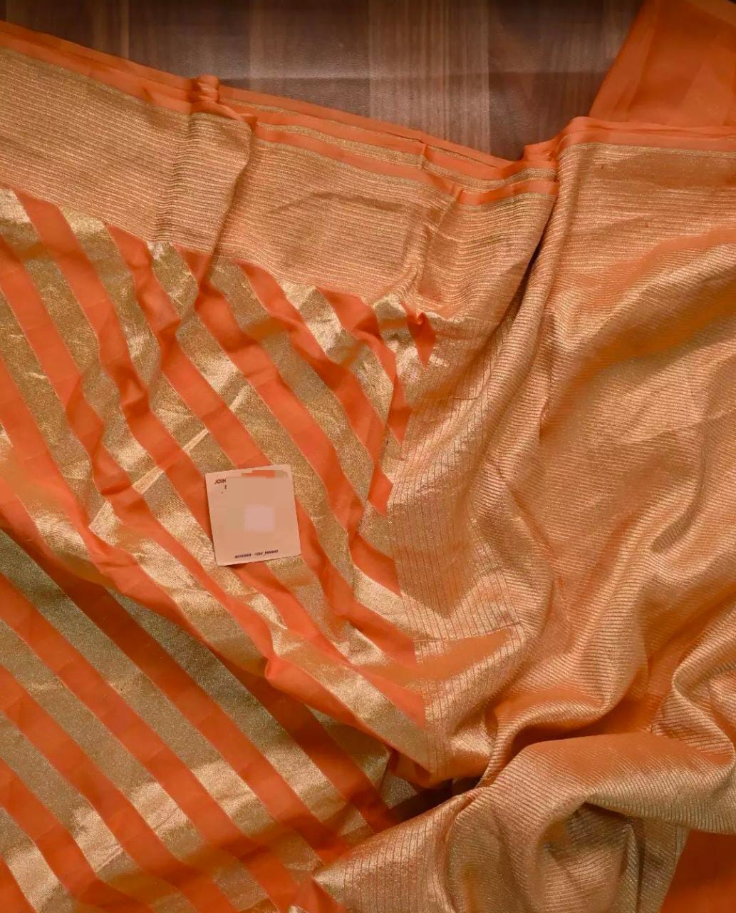 Kaisha khaddi gorgette saree - Saffronfashionindia