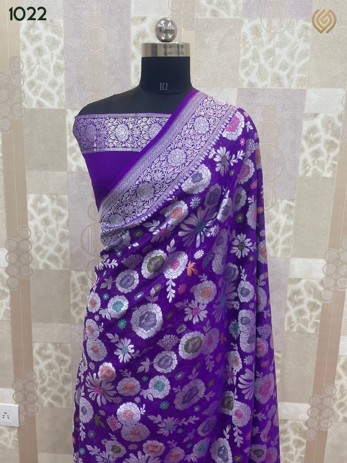 Royal purple tilfi jangle saree - Saffronfashionindia