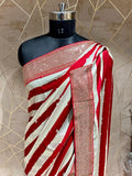Satin striped saree
