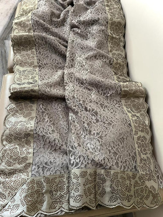 Ginza chaintley Swarovski saree - Saffronfashionindia