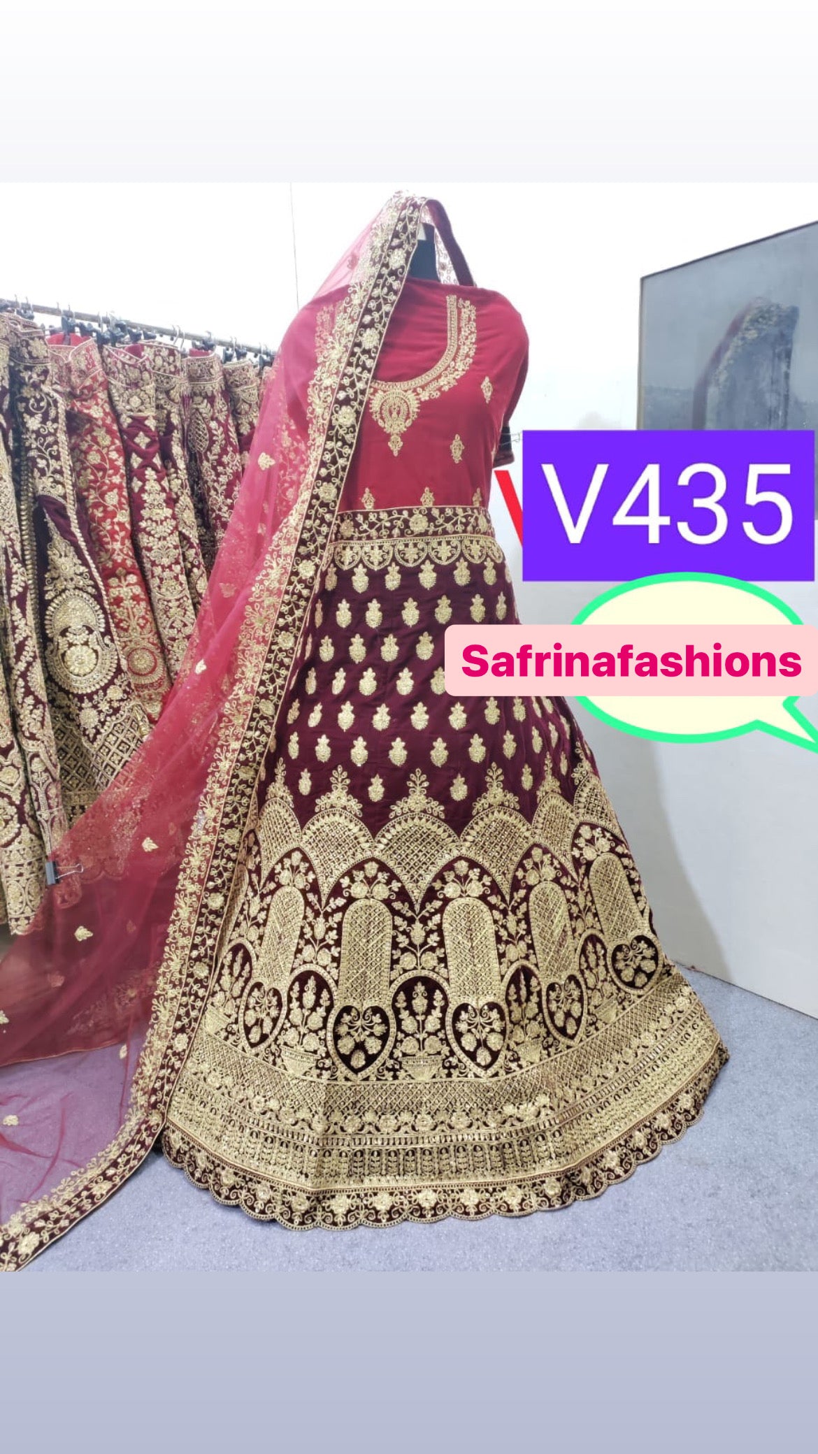 Ridhima Indian traditional Pakistani bridal lehangas - Saffronfashionindia