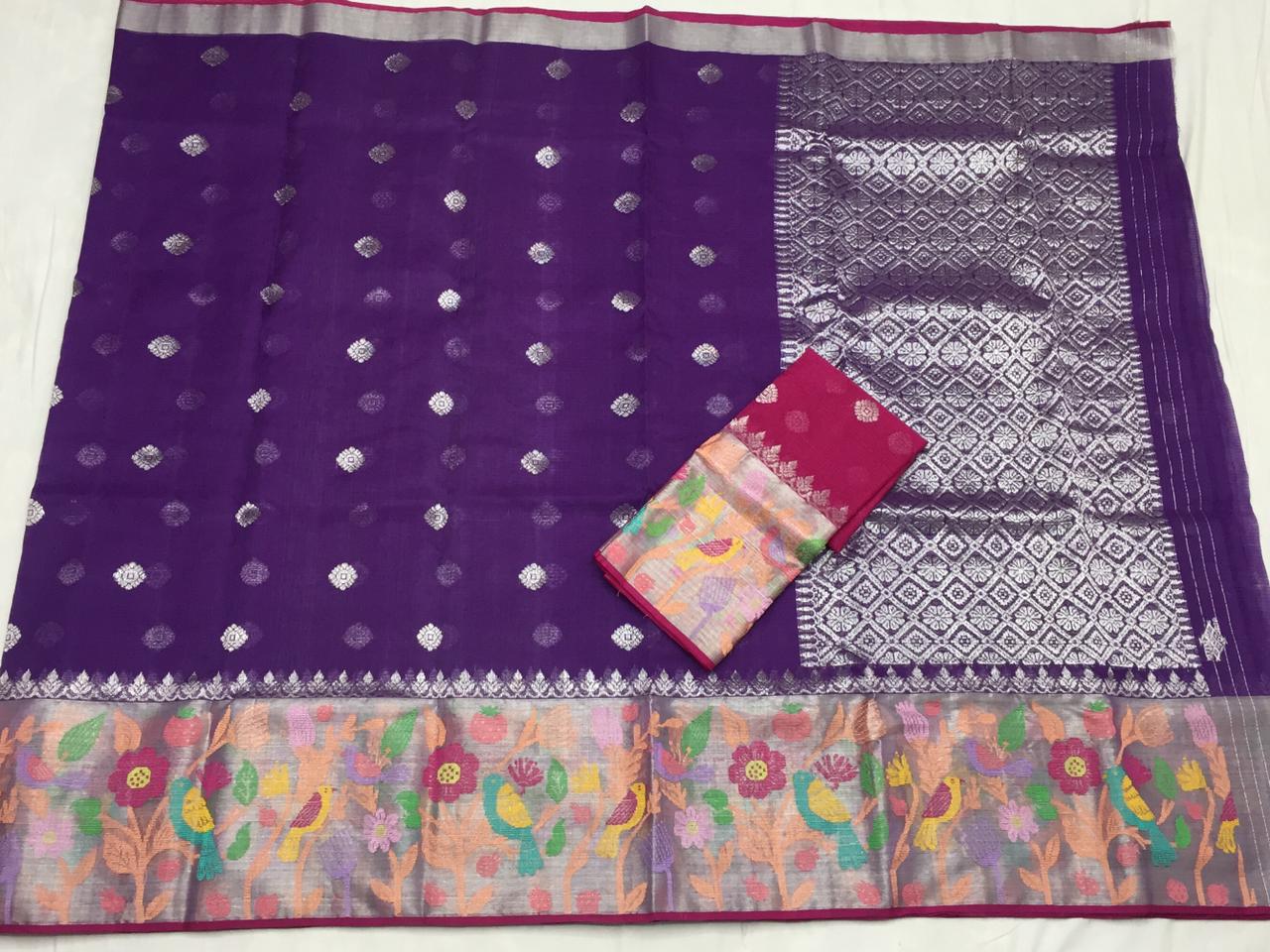 Paithani inspired zari kota saree - Saffronfashionindia