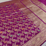 Vinish handwoven kadwa zari saree