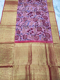 Pen kalamkari kanchi saree