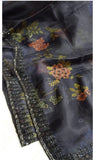 Black floral saree