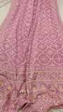 Laila Chikankari gorgette saree