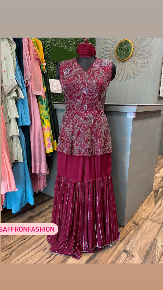 Kivara peplum dress - Saffronfashionindia