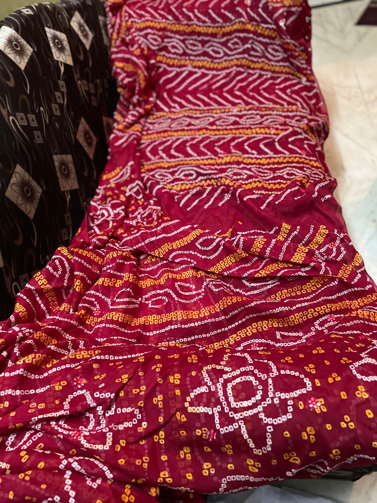 Renna bandhej inspired saree - Saffronfashionindia