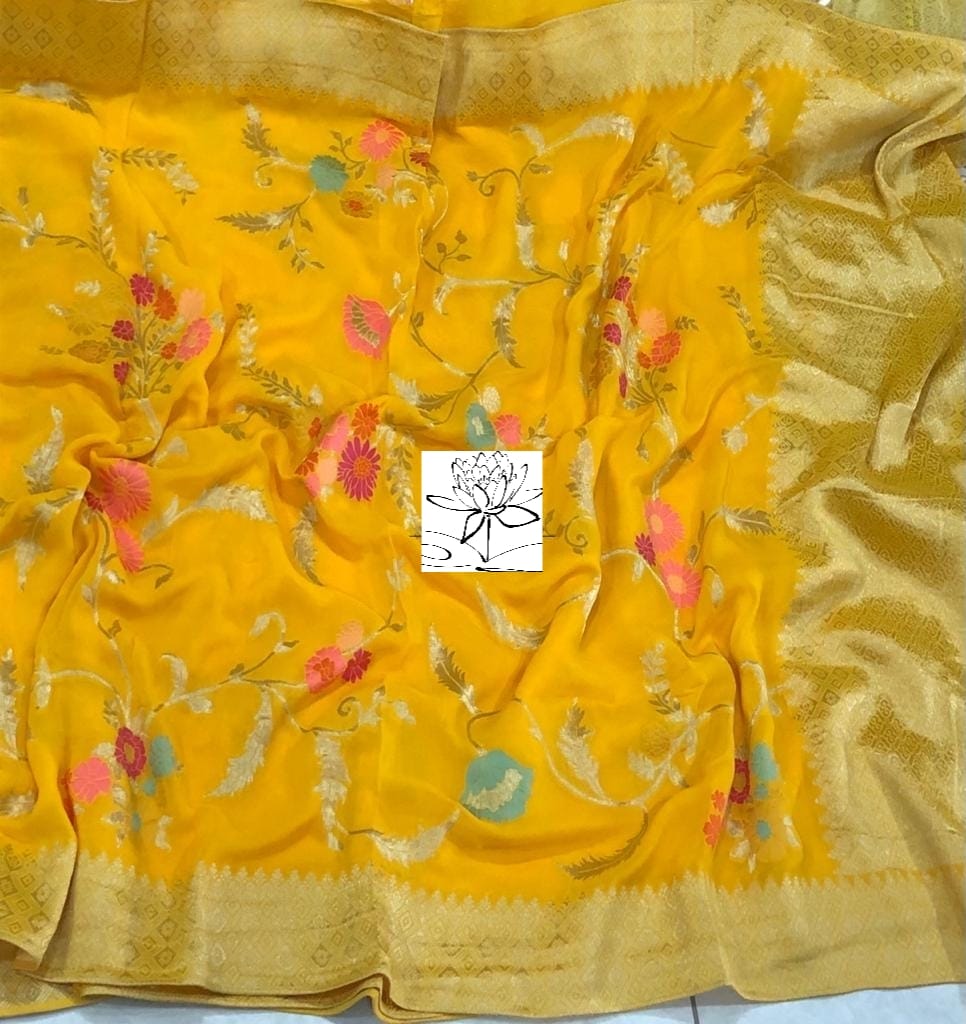 Rimika khaddi banarsi saree - Saffronfashionindia