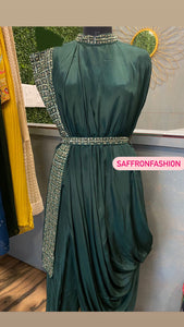 Emerald indowestern dress