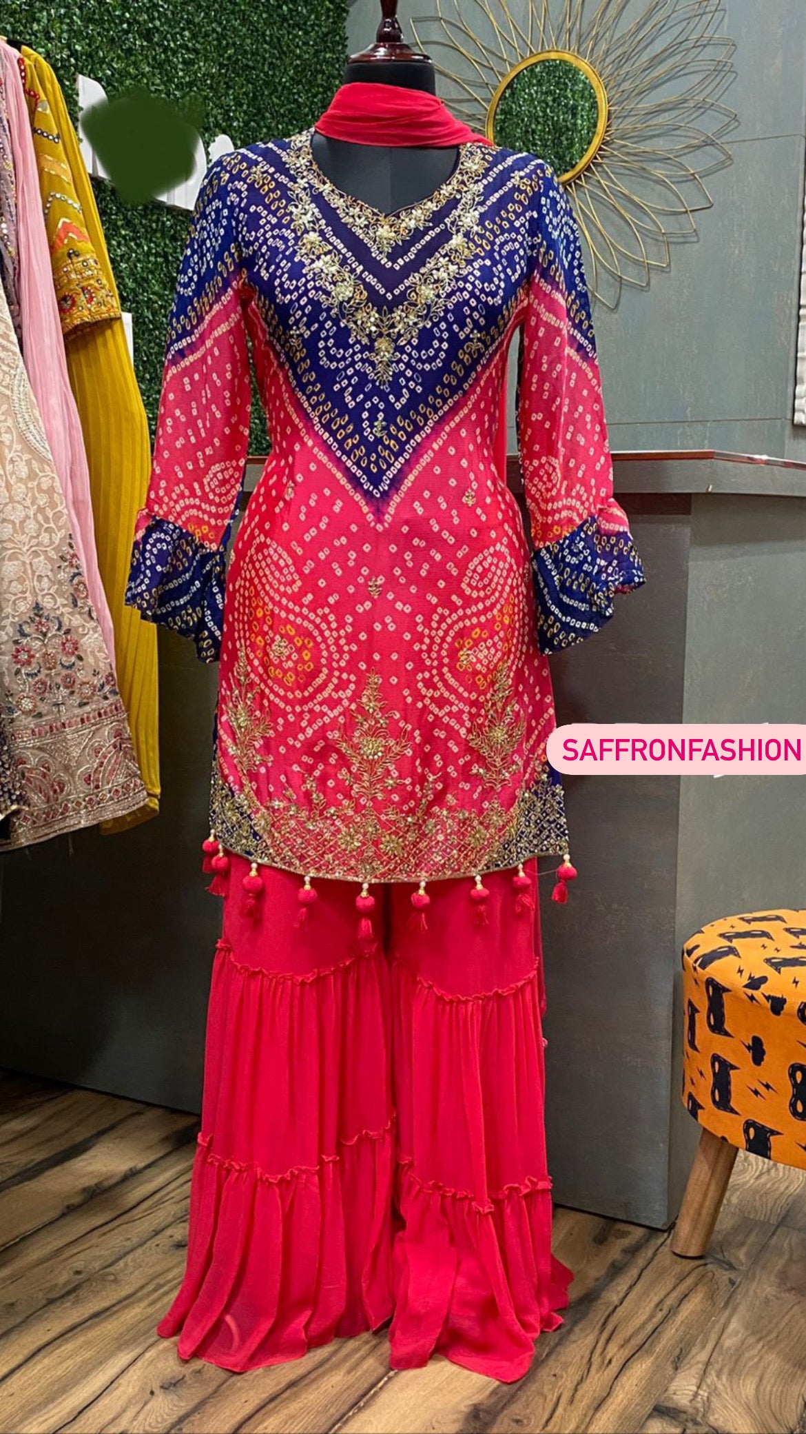 Bandhani salwar suit - Saffronfashionindia