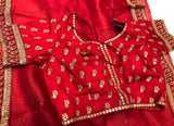 Karwachauth inspired red saree
