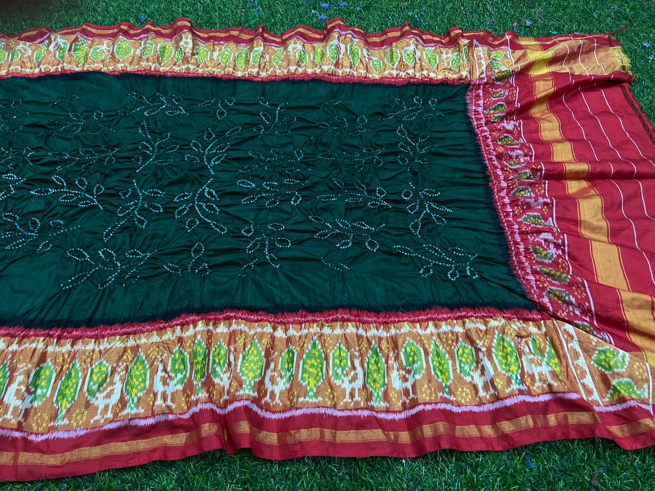 Moulki patola dupatta/patan dupatta - Saffronfashionindia