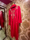 Valentine red hot salwar suit