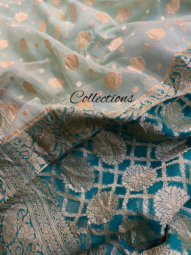 Wahida handwoven Banarsi saree - Saffronfashionindia