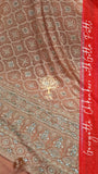 Krushil Chikankari gorgette saree