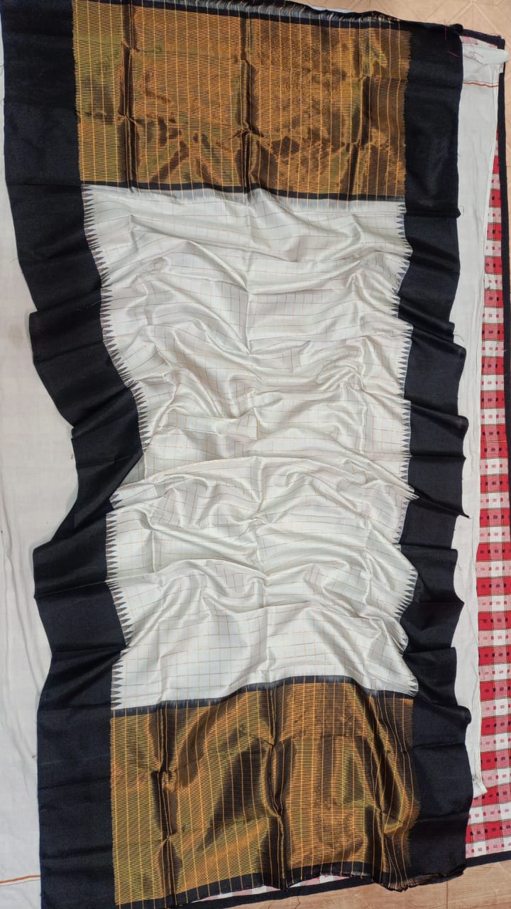 Gadwal silk dupatta - Saffronfashionindia