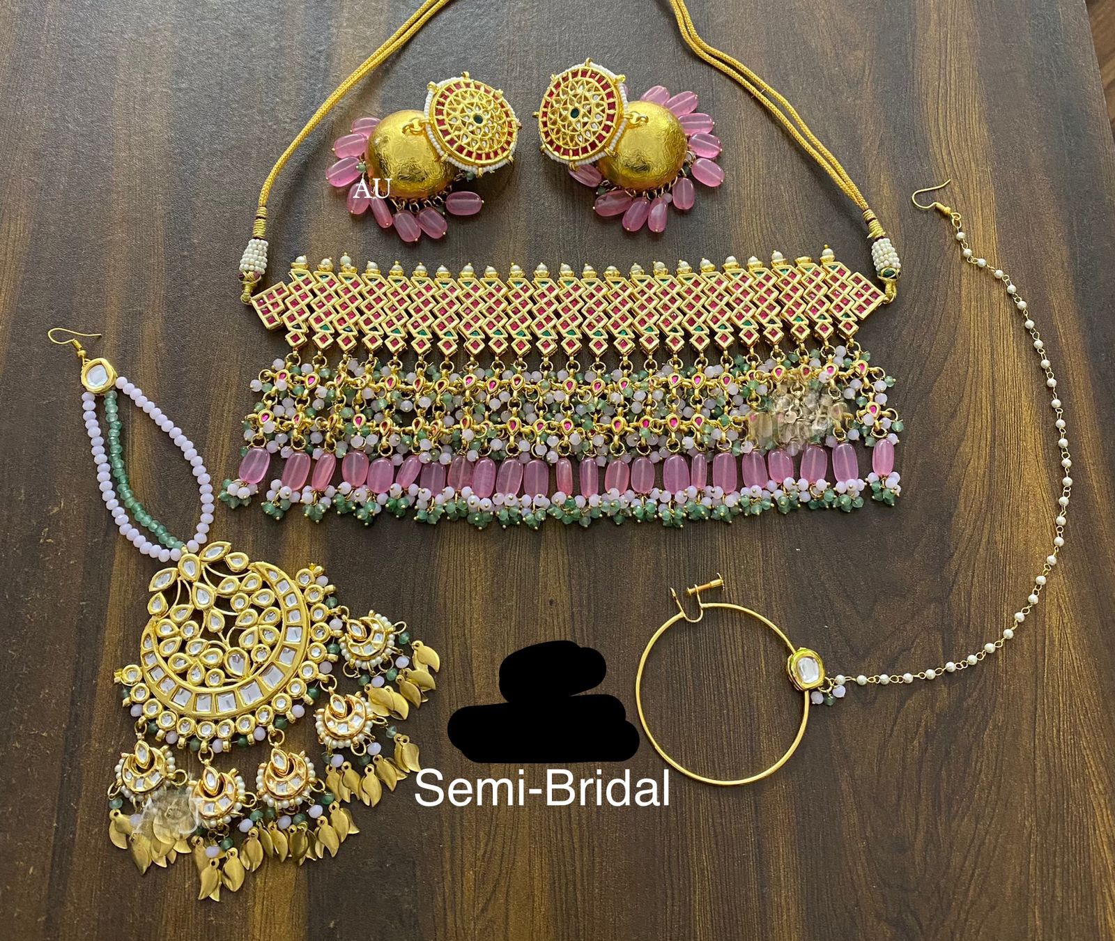 Pavika Kundan bridal set - Saffronfashionindia