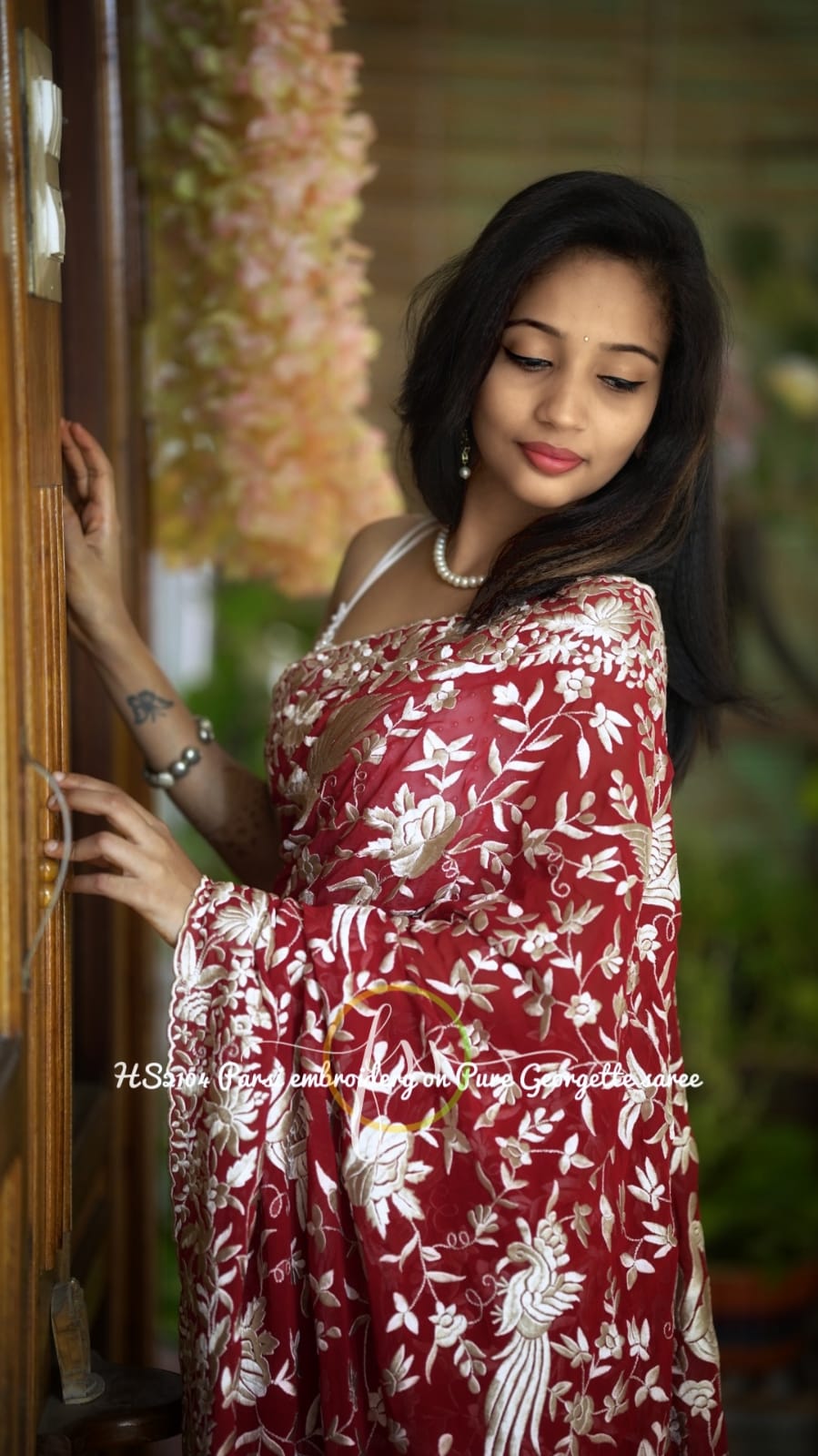 Royal embroidered Parsi inspired saree - Saffronfashionindia