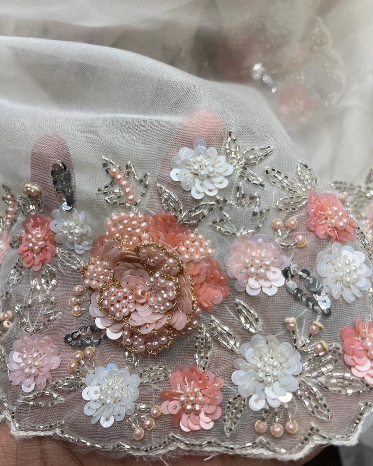 Venus floral organza saree - Saffronfashionindia