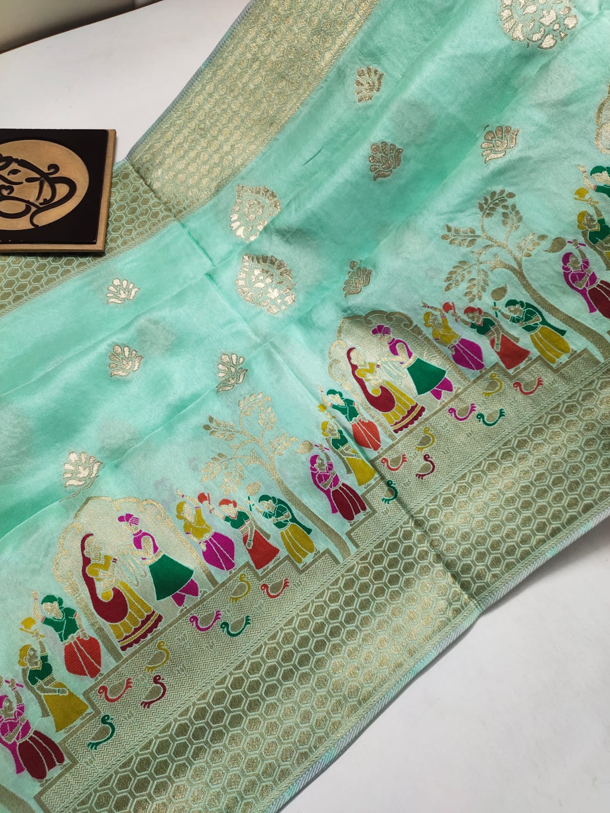 Lavik benaras moonga saree - Saffronfashionindia