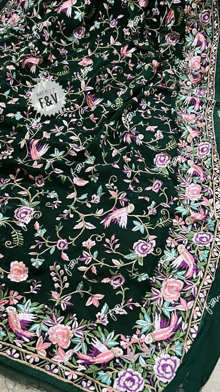 Parsi inspired Kashmiri saree Parsi inspired saree SaffronFashion