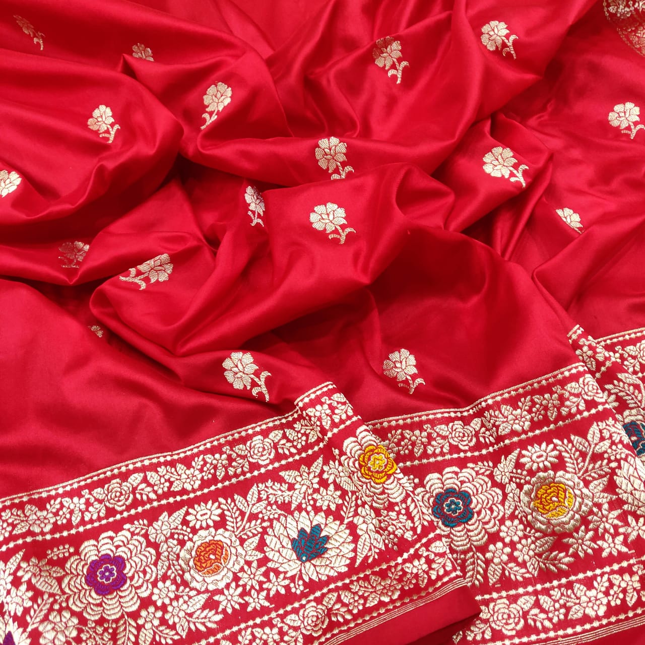 Bride Katan silk kadwa saree - Saffronfashionindia