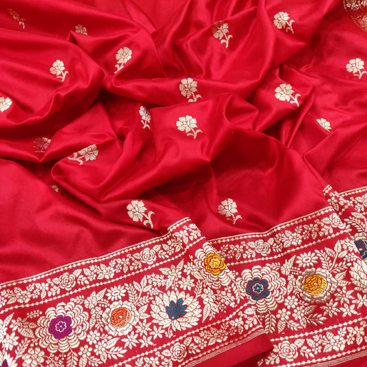 Bride Katan silk kadwa saree - Saffronfashionindia