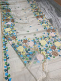 Floral handwoven jamdani saree