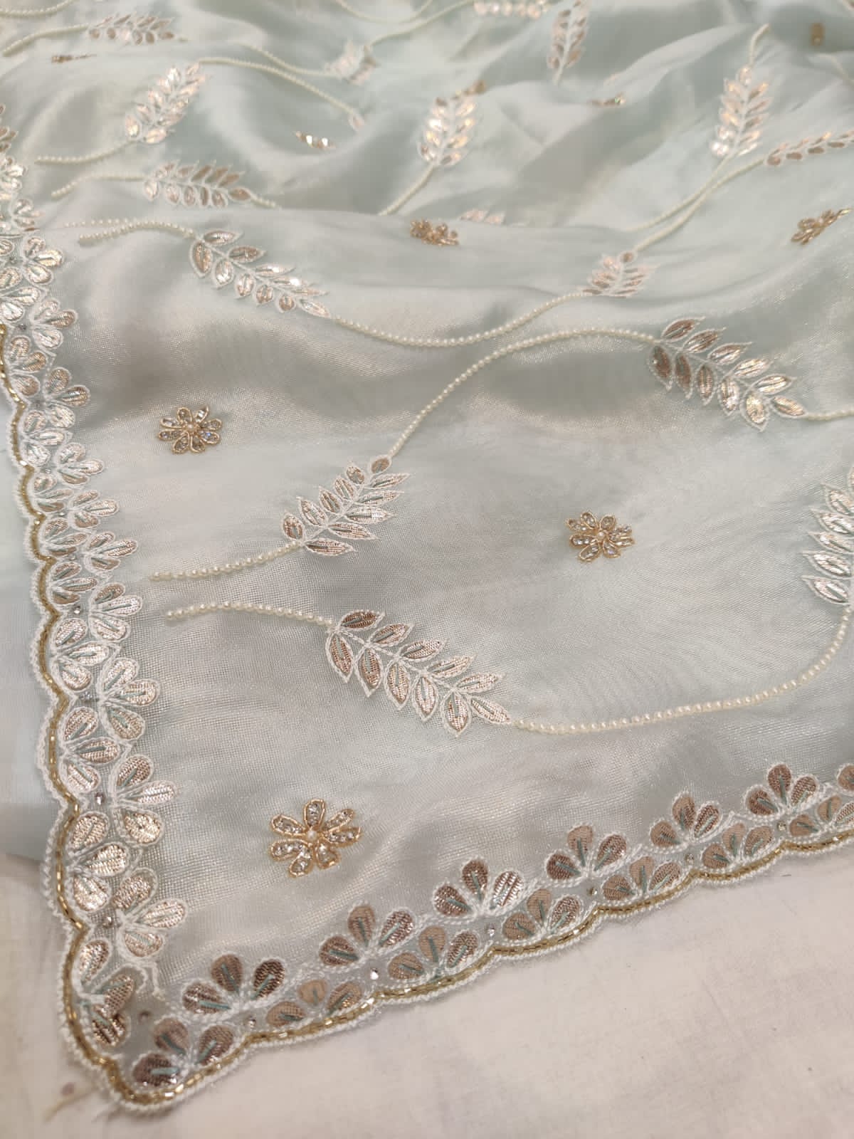 Lucia tissue saree - Saffronfashionindia